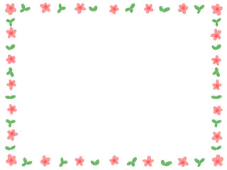 Cherry blossoms, square border frame stationery in Japanese style Sakura