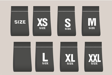 Size clothing labels Vector