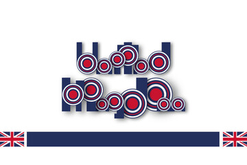 Typography Surround Band, United Kingdom flag colors