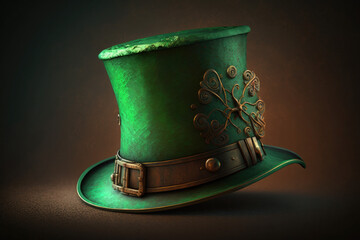 Leprechauns green top hat, top, hat, St. Patricks Day, lucky, Irish, green, gold, coins