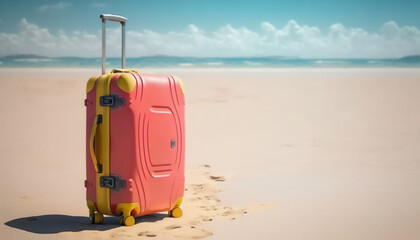 A red suitcase for the ultimate seaside adventure