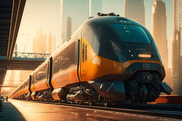 Futuristic train model