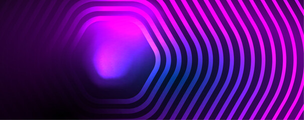 Techno shiny hexagons abstract background, technology energy space light concept, abstract background wallpaper design