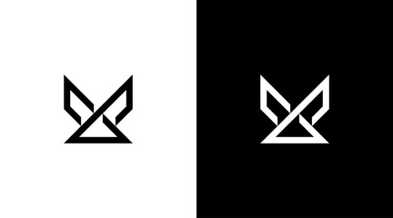 M logo vector monogram letter initial black and white icon illustration style Designs templates