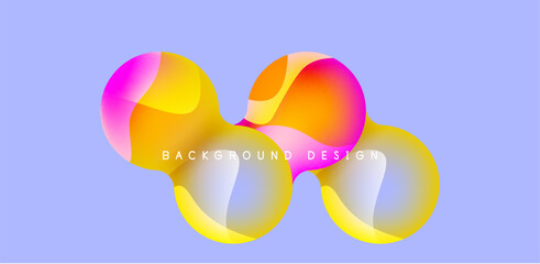 Spheres and circles abstract background, trendy colorful design. Vector Illustration For Wallpaper, Banner, Background, Card, Book Illustration, landing page