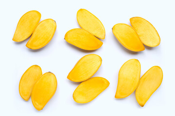 Tropical fruit, Mango on white background.