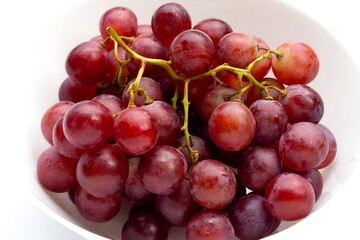 Fresh grape on white background.