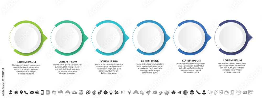 Poster Steps business data visualization timeline process infographic template design with icons	
