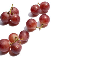 Fresh grape on white background.