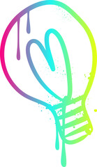 Light bulb spray paint