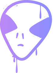 Alien face spray paint