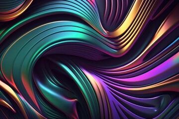 Fototapeta premium Futuristic Illustration with Modern Art Decoration, generative ai