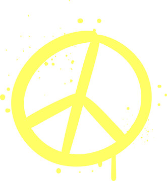 Peace symbol spray paint