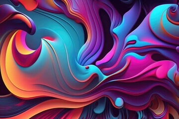 3D Abstract Background, generative ai