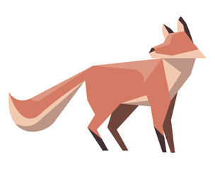 fox animal low poly
