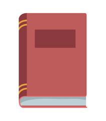 red text book closed