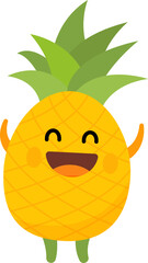 Pineapple Cartoon Character