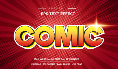 Text effect comic editable