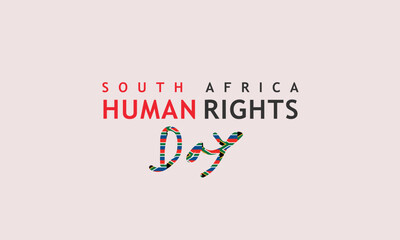 South Africa Human Rights Day. March 21. for greeting card, poster, banner, template