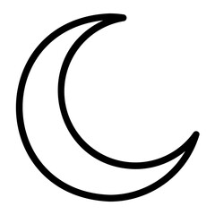 moon line icon