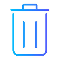 trash gradient icon