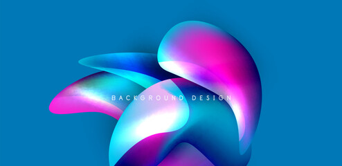 Beautiful liquid shapes with fluid colors abstract background