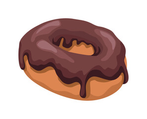 donut with chocolate cream