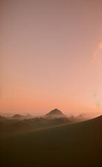 sunset over the desert made using Generative AI Technology.