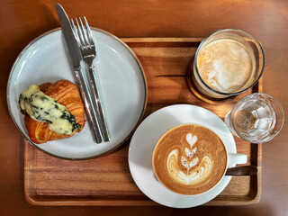 breakfast with coffee