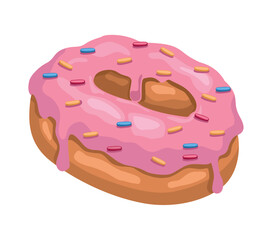 sweet pink donut