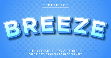 Breeze text editable style effect