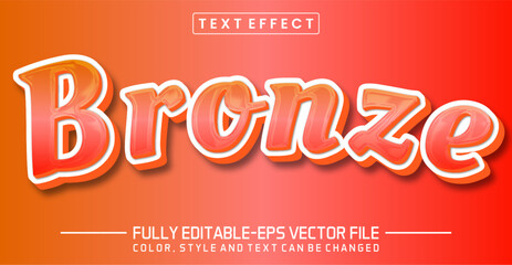 Bronze text editable style effect