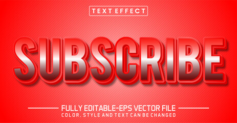 Subscribe text editable style effect