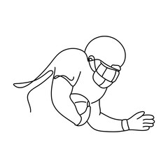 Line art flat illustration Super Bowl is a great choice for any graphic design project related to this event, such as posters, banners, flyers or advertisements.