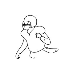 Line art flat illustration Super Bowl is a great choice for any graphic design project related to this event, such as posters, banners, flyers or advertisements.