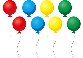 可愛い風船のイラスト素材セット