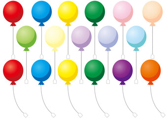 可愛い風船のイラスト素材セット3