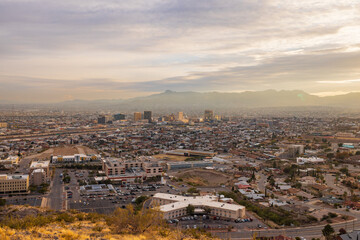 High angle view of the beautiful El Paso city