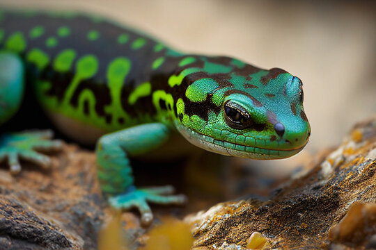 Green Salamander - Endangered Species - Generative Ai