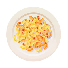macaroni noodle isolated illustration