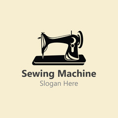 Sewing Machine Logo design concept, Tailor Sewing vector, Fashion Simple Design Template