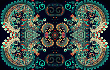 Paisley seamless pattern. Abstract traditional folk antique ethnic tribal graphic paisley line. Texture textile fabric patterns vector illustration. Ornate elegant luxury vintage retro style.