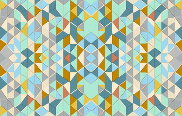 Mosaic seamless pattern pastel tone. Abstract graphic fabric line modern elegant minimal retro style. Design for texture textile print art design background wallpaper tile backdrop vector illustration