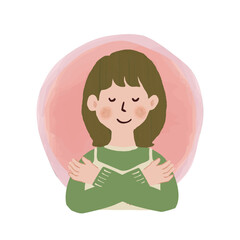 自分を自分で抱きしめる人