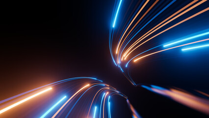 speed light line internet of things background.