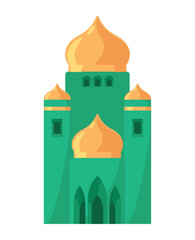 muslim mosque green facade