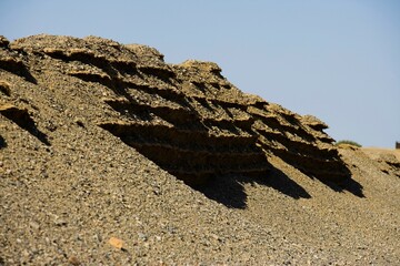 The Great Wall of Han Dynasty near Jade Gate Barrier,Gansu Province