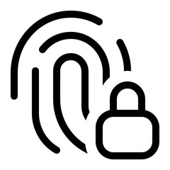 fingerprint lock icon