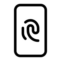 mobile fingerprint icon