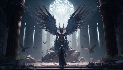 intricate and complex lore of the Archangel's world, from the secrets of their creation, to the mysteries of their purpose and destiny. AI generation.